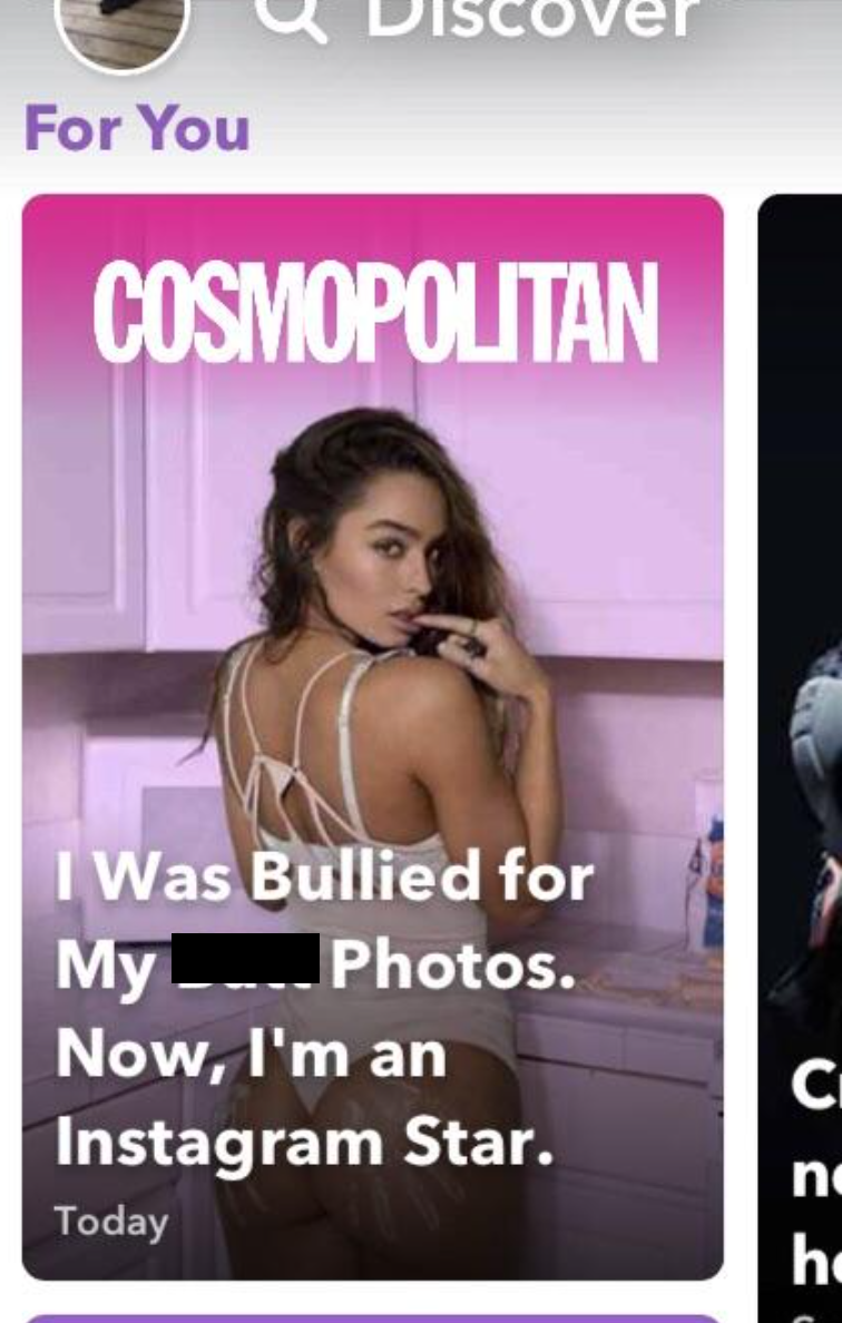 girl - For You Cosmopolitan I Was Bullied for Photos. My Now, I'm an Instagram Star. Today C no h